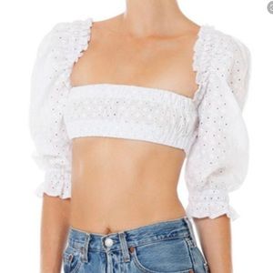 ARE YOU AM I eyelet crop top. NWT, never been worn.